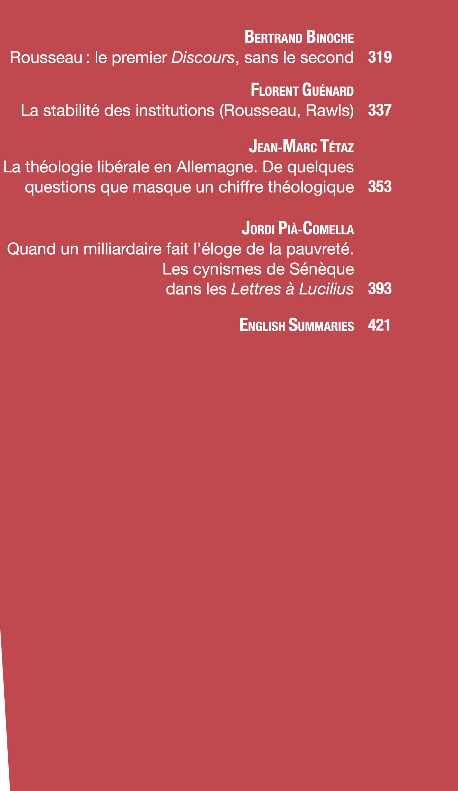 Sommaire Vol. 151 (4)